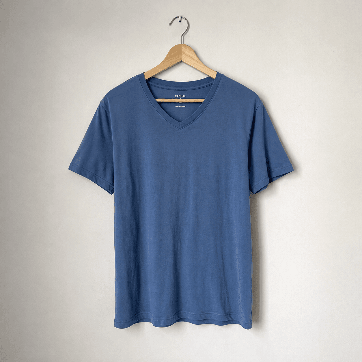 Foto original de camiseta azul