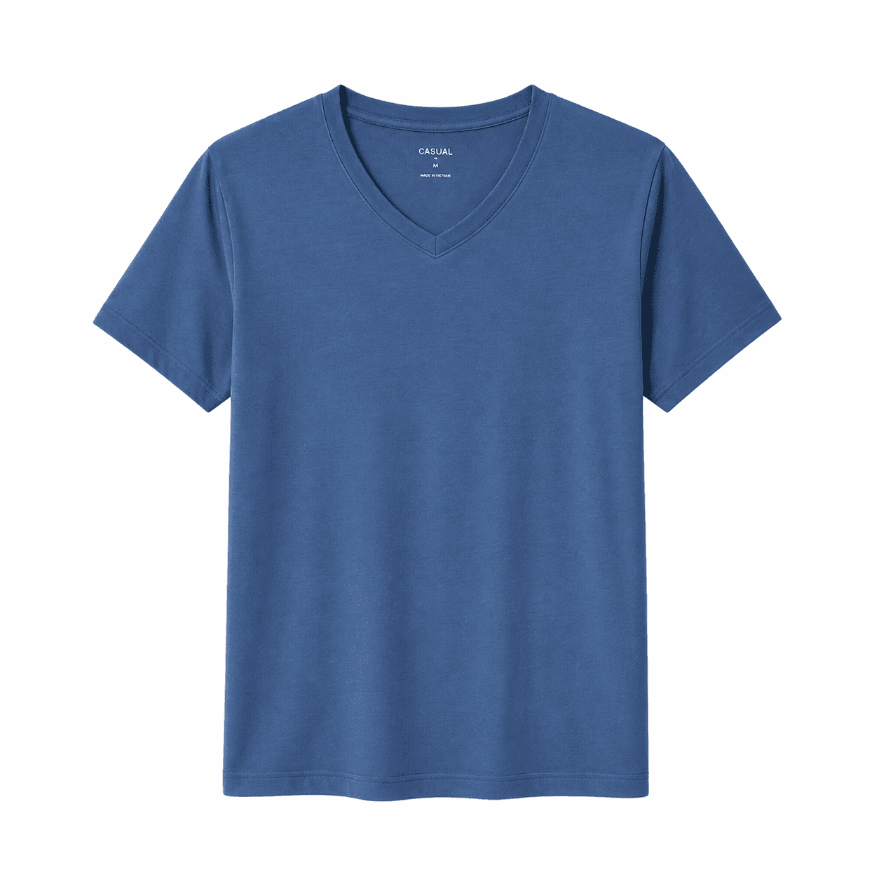 Camiseta azul tratada para anúncio