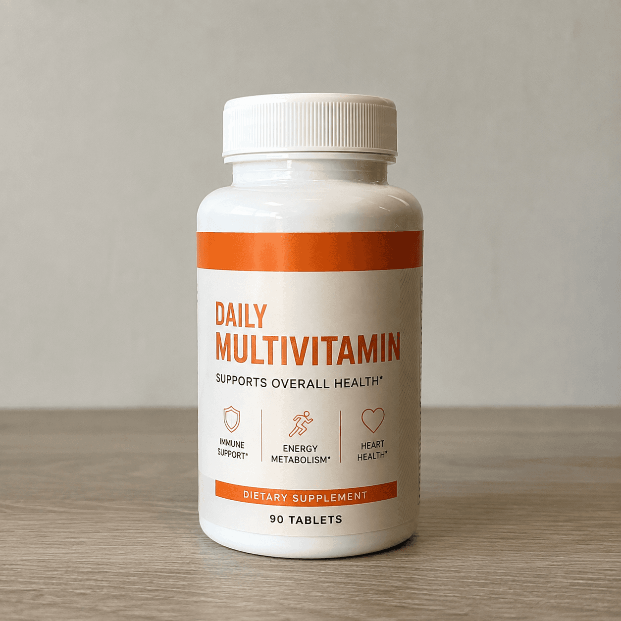Foto original de frasco multivitamínico