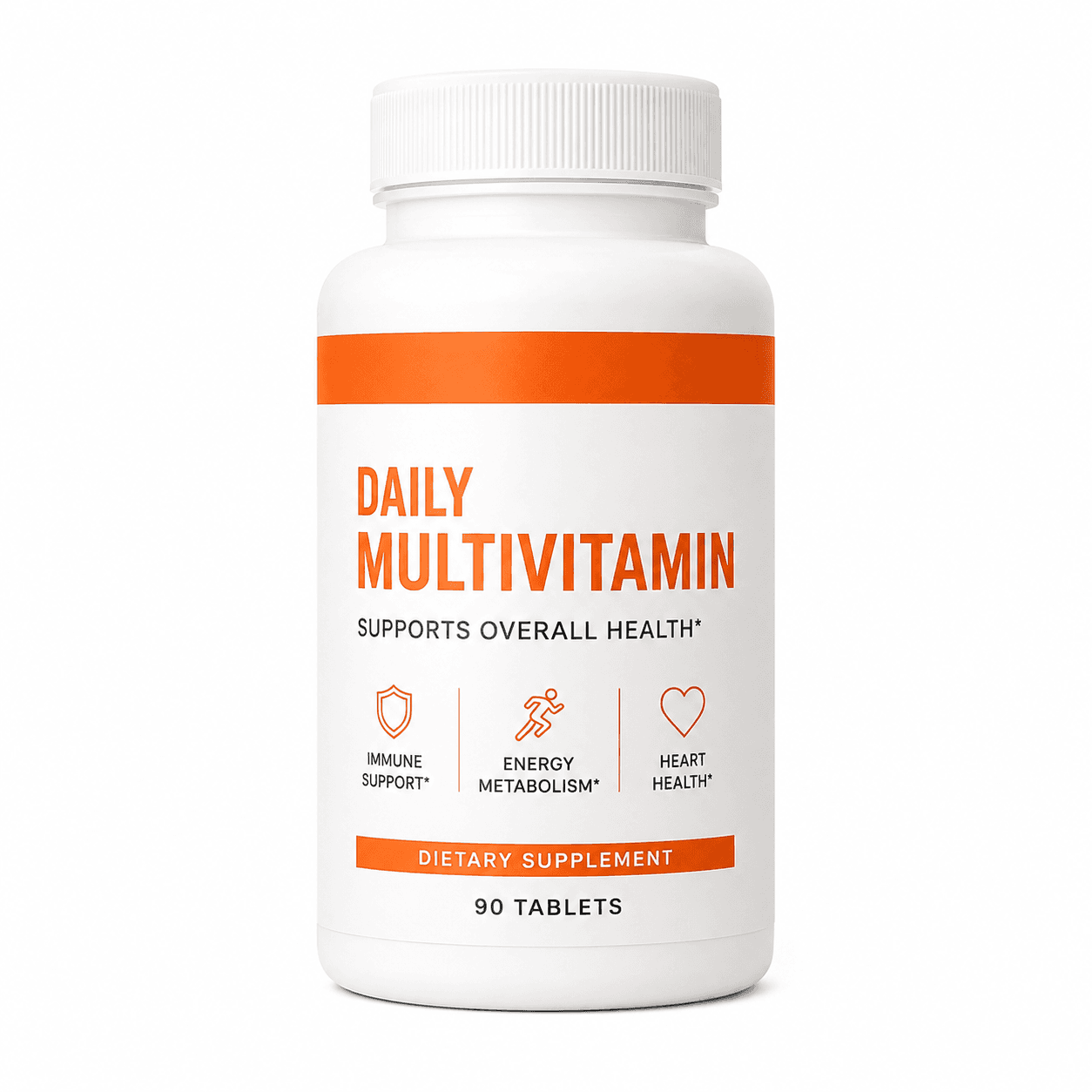 Frasco multivitamínico tratado para anúncio